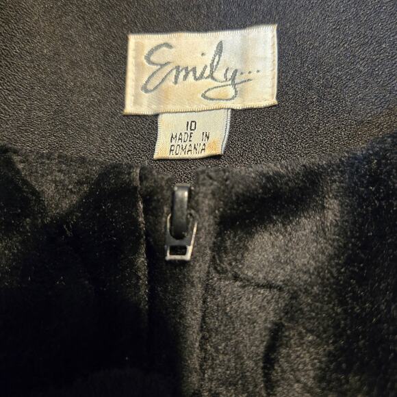 Emily 10 Black Floral Women's Blazer Jacket Suit Coat Misses M Medium Textured - Picture 3 of 6